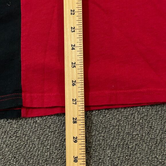 True Religion Shirt Mens Size Large L Black Red Short Sleeve T Tee Pullover Flaw - Picture 8 of 11